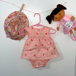 Just one Made by Carter Baby girl Gingham Bunny Romper